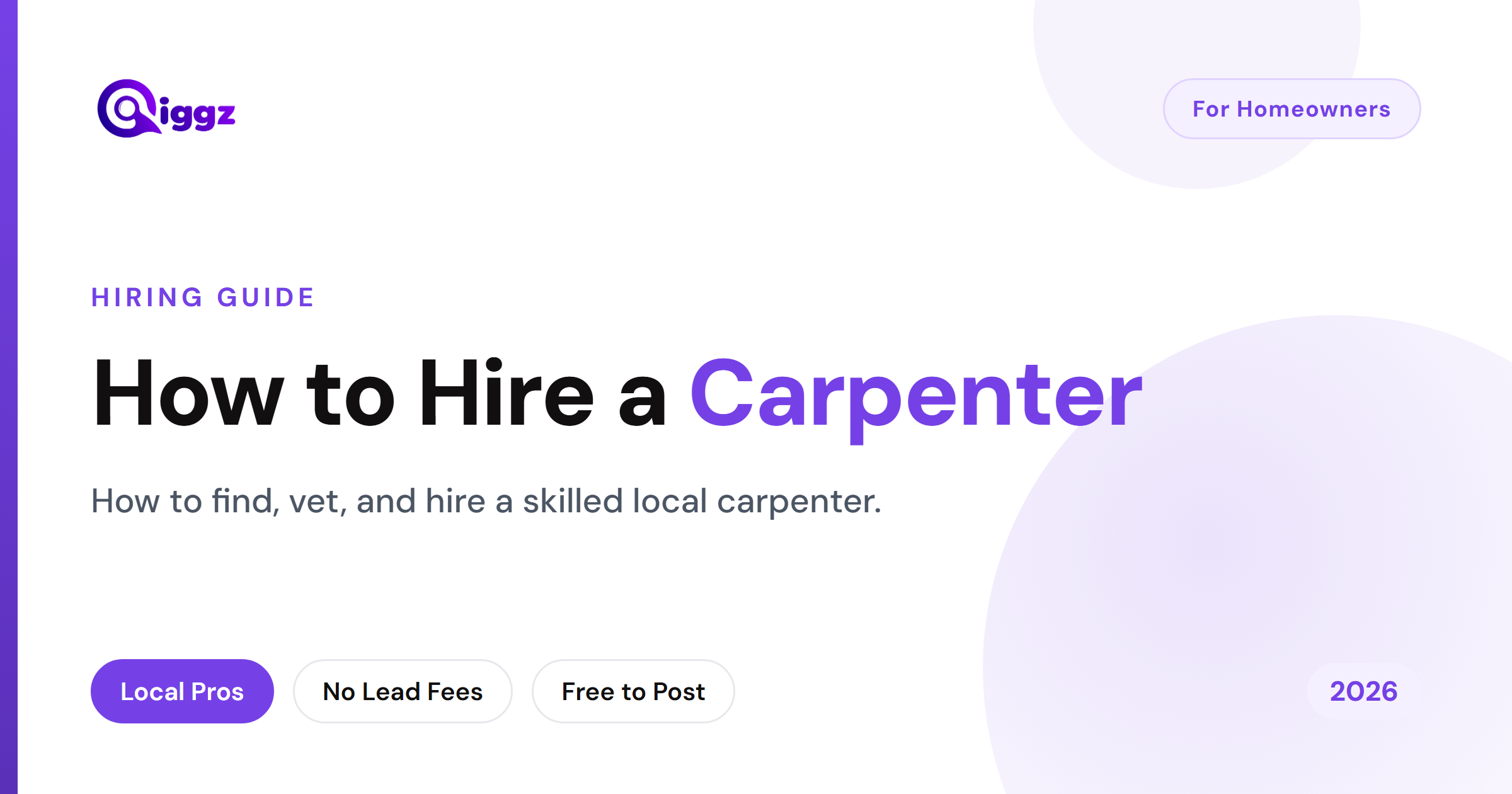 How to Hire a Carpenter (2026 Guide)