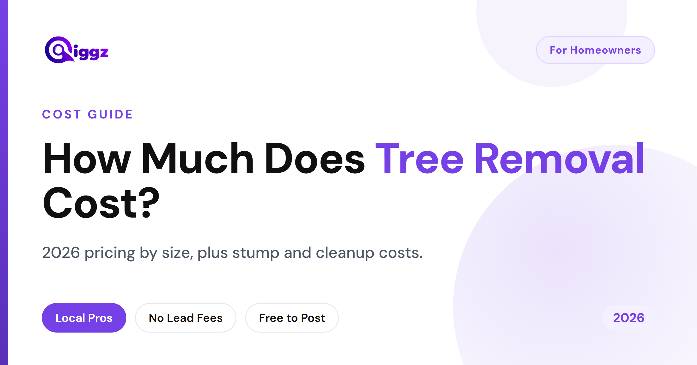 Tree Removal Cost in 2026: Price by Tree Size