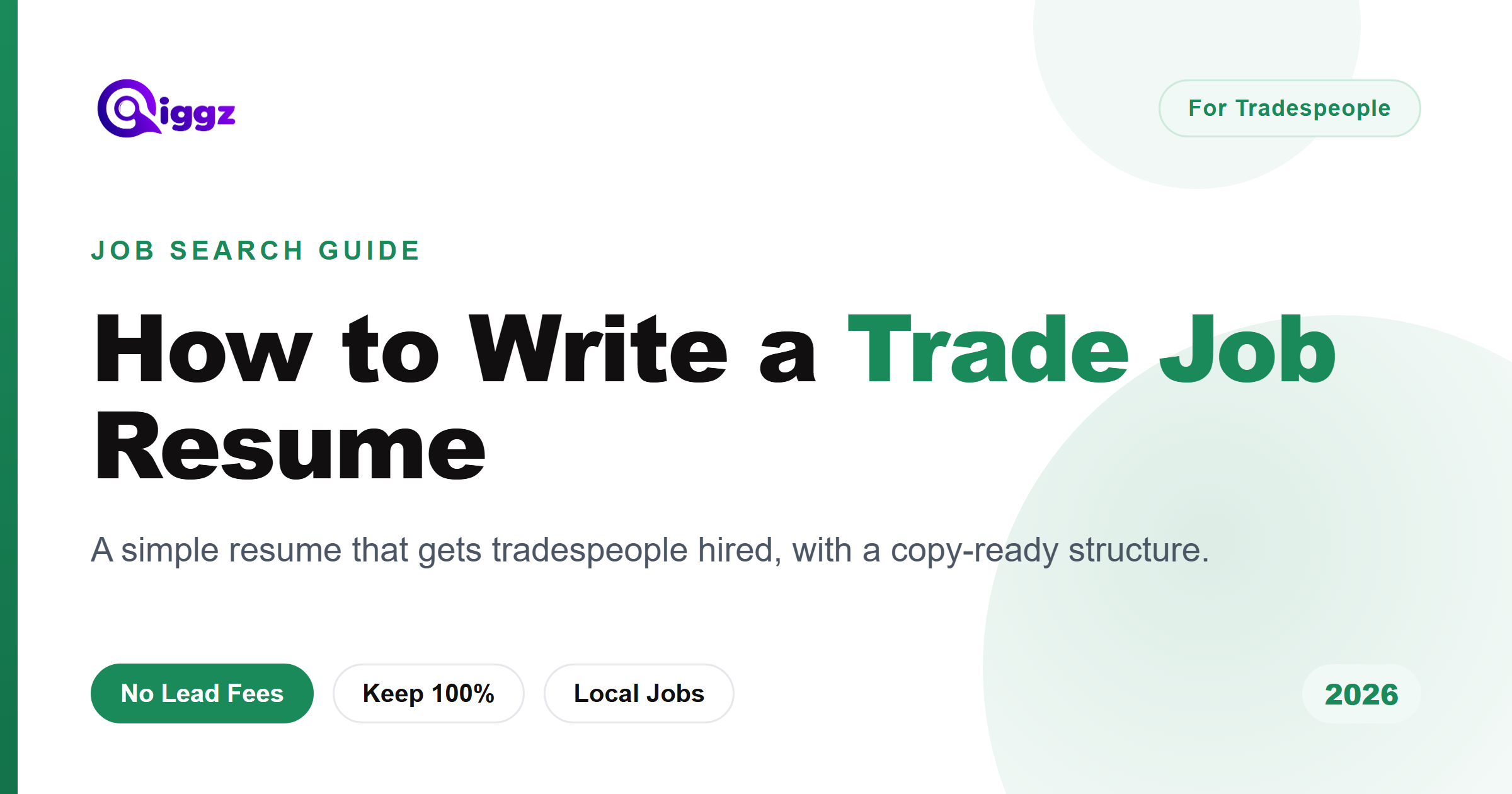 How to Write a Resume for Trade Jobs in 2026