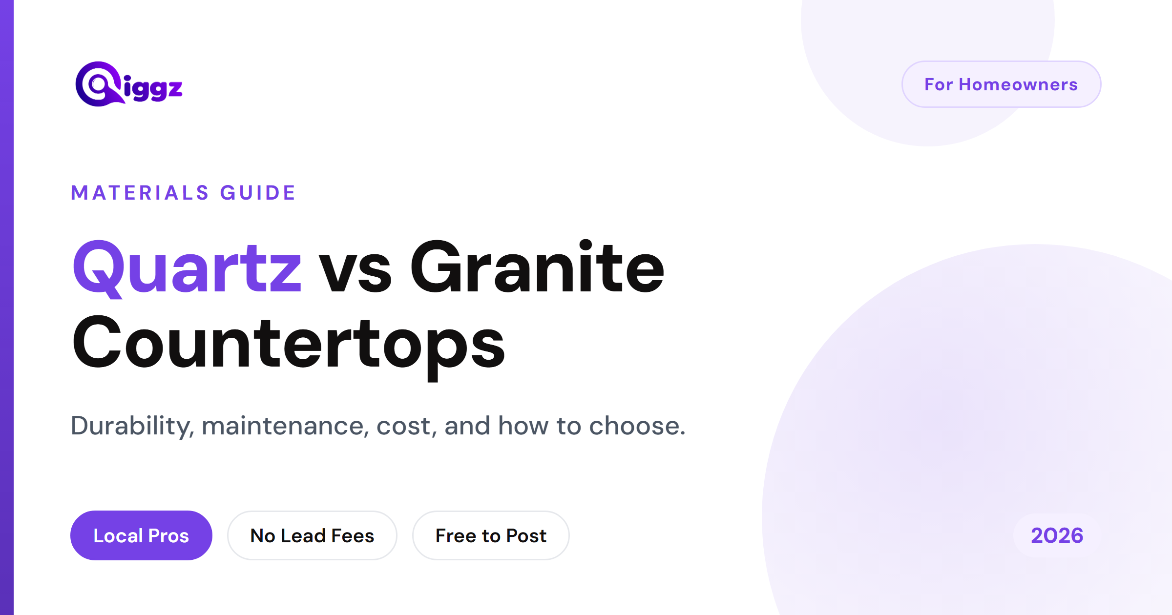 Quartz vs Granite Countertops: Which Is Right for Your Kitchen? (2026 Guide)