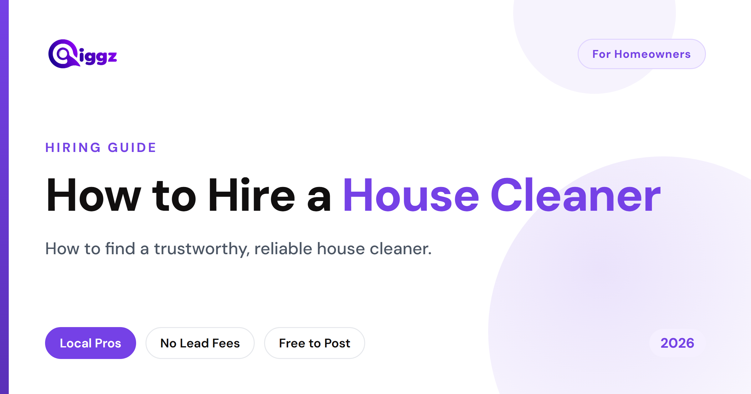 How to Hire a House Cleaner (2026 Guide)