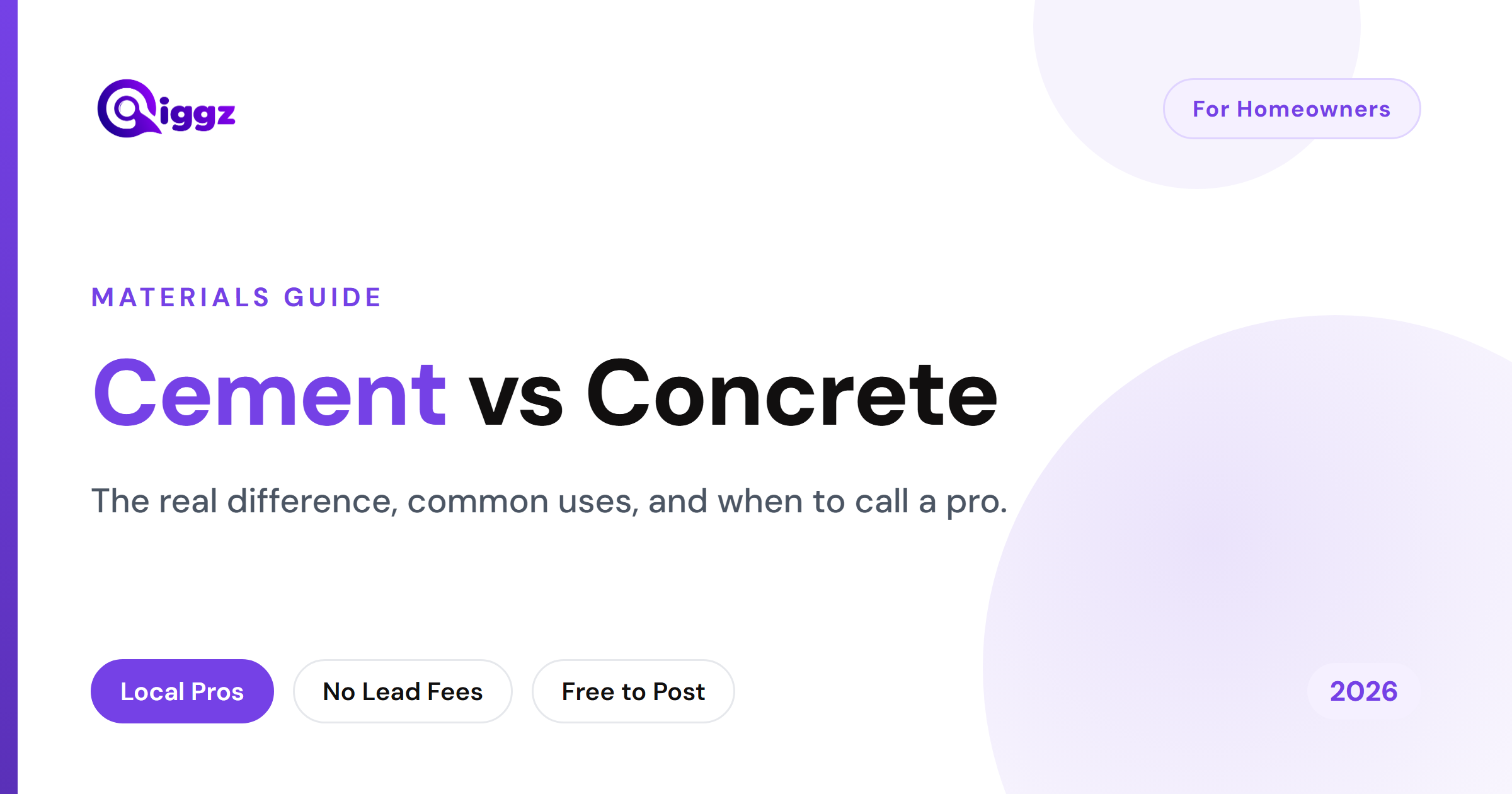Cement vs Concrete: What's the Difference? (2026 Guide)